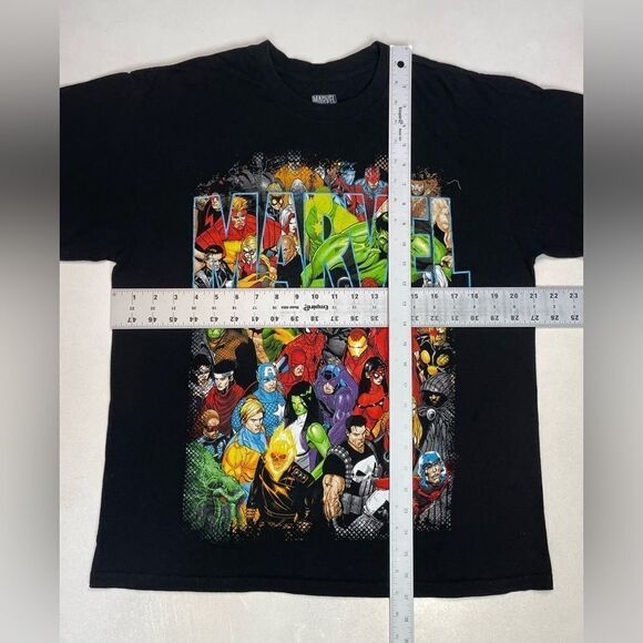 Marvel All Characters Graphic T-shirt Men Large Black Short Sleeve - Picture 5 of 5